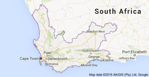 Map of the Western Cape